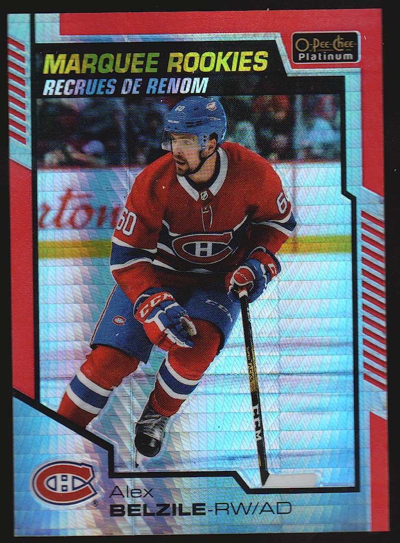 (image for) 2020-21 O-Pee-Chee Platinum Red Prism #187 Alex Belzile 99/199